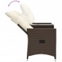 Zweiplätziges, verstellbares Gartensofa mit braunem PE-Rattan-Tisch. von vidaXL, Outdoor-Sofas - Ref: Foro24-365711, Preis: 2...
