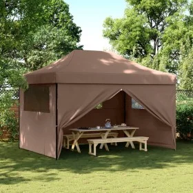 Tienda de fiesta plegable Pop-Up con 4 paredes laterales marrón by vidaXL, Tents and gazebos - Ref: Foro24-4005028, Price: 17...