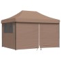 Faltbares Pop-Up-Partyzelt mit 4 braunen Seitenwänden. von vidaXL, Zelte und Pavillons - Ref: Foro24-4005028, Preis: 175,24 €...