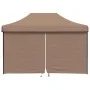 Faltbares Pop-Up-Partyzelt mit 4 braunen Seitenwänden. von vidaXL, Zelte und Pavillons - Ref: Foro24-4005028, Preis: 175,24 €...