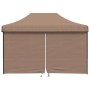 Faltbares Pop-Up-Partyzelt mit 4 braunen Seitenwänden. von vidaXL, Zelte und Pavillons - Ref: Foro24-4005028, Preis: 175,24 €...