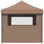 Tienda de fiesta plegable Pop-Up con 4 paredes laterales marrón by vidaXL, Tents and gazebos - Ref: Foro24-4005028, Price: 17...
