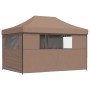 Faltbares Pop-Up-Partyzelt mit 4 braunen Seitenwänden. von vidaXL, Zelte und Pavillons - Ref: Foro24-4005028, Preis: 175,24 €...