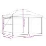 Tienda de fiesta plegable Pop-Up con 4 paredes laterales marrón by vidaXL, Tents and gazebos - Ref: Foro24-4005028, Price: 17...