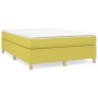 Estructura de cama sin colchón tela verde 140x190 cm