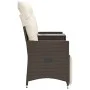 Sofá de jardín reclinable de 2 plazas con mesa ratán PE marrón de vidaXL, Sofás de exterior - Ref: Foro24-365716, Precio: 261...