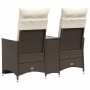 2-seater reclining garden sofa with brown PE rattan table by vidaXL, Outdoor sofas - Ref: Foro24-365716, Price: 234,90 €, Dis...