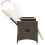2-seater reclining garden sofa with brown PE rattan table by vidaXL, Outdoor sofas - Ref: Foro24-365716, Price: 234,90 €, Dis...