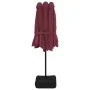 Double umbrella with burgundy red LED lights 449x245 cm by vidaXL, Umbrellas - Ref: Foro24-362957, Price: 208,18 €, Discount: %