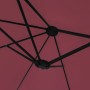 Double umbrella with burgundy red LED lights 449x245 cm by vidaXL, Umbrellas - Ref: Foro24-362957, Price: 217,42 €, Discount: %