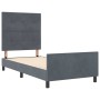 Estructura de cama Gris oscuro 100 x 200 cm Terciopelo