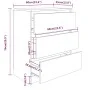 Aparador de madera contrachapada blanco 60x35x76 cm de vidaXL, Aparadores - Ref: Foro24-801382, Precio: 69,70 €, Descuento: %