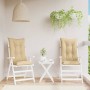 Kissen für Hochlehner, 2 Stück, Beige-Melange-Stoff, 120 x 50 x 7 cm von vidaXL, Kissen für Stühle und Sofas - Ref: Foro24-40...