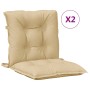 Kissen für niedrige Rückenlehne, 2 Einheiten, beige Melange-Stoff, 100 x 50 x 7 cm von vidaXL, Kissen für Stühle und Sofas - ...