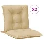 Low back chair cushions 2 units beige melange fabric 100x50x7 cm by vidaXL, Cushions for chairs and sofas - Ref: Foro24-40023...