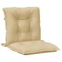 Low back chair cushions 2 units beige melange fabric 100x50x7 cm by vidaXL, Cushions for chairs and sofas - Ref: Foro24-40023...