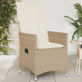 Liegender Gartenstuhl mit beigen synthetischen Rattankissen von vidaXL, Gartenstühle - Ref: Foro24-365641, Preis: 120,87 €, R...
