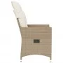 Liegender Gartenstuhl mit beigen synthetischen Rattankissen von vidaXL, Gartenstühle - Ref: Foro24-365641, Preis: 120,87 €, R...