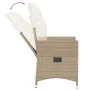 Liegender Gartenstuhl mit beigen synthetischen Rattankissen von vidaXL, Gartenstühle - Ref: Foro24-365641, Preis: 120,87 €, R...