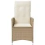 Garden recliners with beige cushions 2 pcs PE rattan by vidaXL, Garden chairs - Ref: Foro24-365648, Price: 238,50 €, Discount: %
