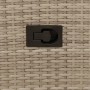 Sillones reclinables de jardín con cojines beige 2 uds ratán PE