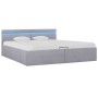 Cama hidráulica con almacenaje y LED tela gris claro 180x200cm de vidaXL, Camas y somieres - Ref: Foro24-285611, Precio: 364,...