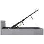 Hydraulisches Bett mit Stauraum und hellgrauem LED-Stoff, 180 x 200 cm von vidaXL, Betten und Lattenroste - Ref: Foro24-28561...