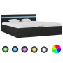 Cama hidráulica con almacenaje y LED tela gris oscuro 180x200cm de vidaXL, Camas y somieres - Ref: Foro24-285605, Precio: 335...