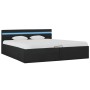 Cama hidráulica con almacenaje y LED tela gris oscuro 180x200cm de vidaXL, Camas y somieres - Ref: Foro24-285605, Precio: 335...
