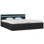 Hydraulisches Bett mit Stauraum und dunkelgrauem LED-Stoff, 180 x 200 cm von vidaXL, Betten und Lattenroste - Ref: Foro24-285...