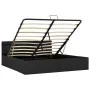 Hydraulisches Bett mit Stauraum und dunkelgrauem LED-Stoff, 180 x 200 cm von vidaXL, Betten und Lattenroste - Ref: Foro24-285...