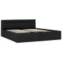 Cama hidráulica con almacenaje y LED tela gris oscuro 180x200cm de vidaXL, Camas y somieres - Ref: Foro24-285605, Precio: 354...