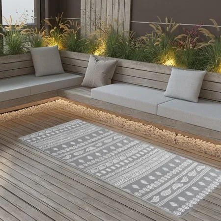 Gray PP outdoor rug 80x150 cm by vidaXL, Outdoor protectors - Ref: Foro24-316968, Price: 21,03 €, Discount: %