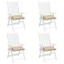 Gartenstuhlkissen 4 Stück beiges Oxford-Gewebe 40x40x7 cm von vidaXL, Kissen für Stühle und Sofas - Ref: Foro24-361460, Preis...