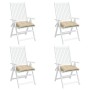 Gartenstuhlkissen 4 Stück beiges Oxford-Gewebe 40x40x7 cm von vidaXL, Kissen für Stühle und Sofas - Ref: Foro24-361460, Preis...
