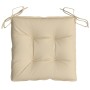 Gartenstuhlkissen 4 Stück beiges Oxford-Gewebe 40x40x7 cm von vidaXL, Kissen für Stühle und Sofas - Ref: Foro24-361460, Preis...