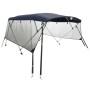 4-Bogen-Bimini-Top mit Mesh-Seitenwänden von vidaXL, Aufbewahrungsabdeckungen für Boote - Ref: Foro24-94854, Preis: 246,96 €,...