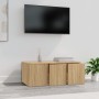 Mueble de TV madera contrachapada color roble 80x34x30 cm de vidaXL, Muebles TV - Ref: Foro24-801862, Precio: 57,62 €, Descue...