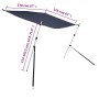 Toldo T-Top extensión azul 170x170x(113-182,5) cm