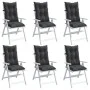 Kissen für Hochlehner, 6 Stück, anthrazitgrauer Melange-Stoff von vidaXL, Kissen für Stühle und Sofas - Ref: Foro24-4002345, ...