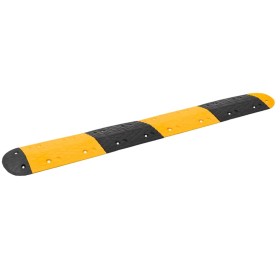 Badén de velocidad goma amarillo y negro 226x32,5x4 cm