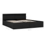 Cama hidráulica con almacenaje y LED tela gris oscuro 160x200cm de vidaXL, Camas y somieres - Ref: Foro24-285604, Precio: 324...
