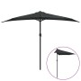 Semicircular balcony umbrella with black aluminum pole 300x155x223cm by vidaXL, Umbrellas - Ref: Foro24-312504, Price: 69,07 ...