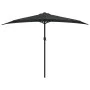Halbrunder Balkonschirm mit schwarzer Aluminiumstange 300x155x223cm von vidaXL, Sonnenschirme - Ref: Foro24-312504, Preis: 62...