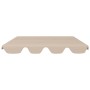 Dosel de repuesto columpio de jardín beige 150/130x105/70 cm