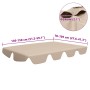 Dosel de repuesto columpio de jardín beige 150/130x105/70 cm