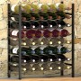 Botellero para 48 botellas metal negro by vidaXL, Wine racks - Ref: Foro24-289563, Price: 78,49 €, Discount: %
