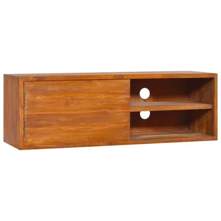 Solid teak wood wall TV cabinet 90x30x30 cm by vidaXL, TV Furniture - Ref: Foro24-289084, Price: 92,70 €, Discount: %
