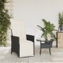 Garden recliner with black synthetic rattan cushions by vidaXL, Garden chairs - Ref: Foro24-365659, Price: 124,42 €, Discount: %
