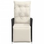 Garden recliner with black synthetic rattan cushions by vidaXL, Garden chairs - Ref: Foro24-365659, Price: 124,42 €, Discount: %